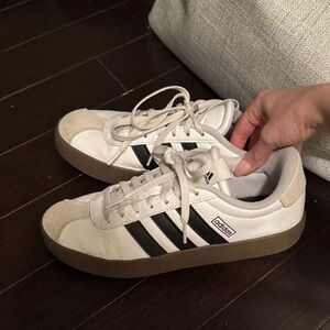 Adidas VL Court White and Black Sneakers